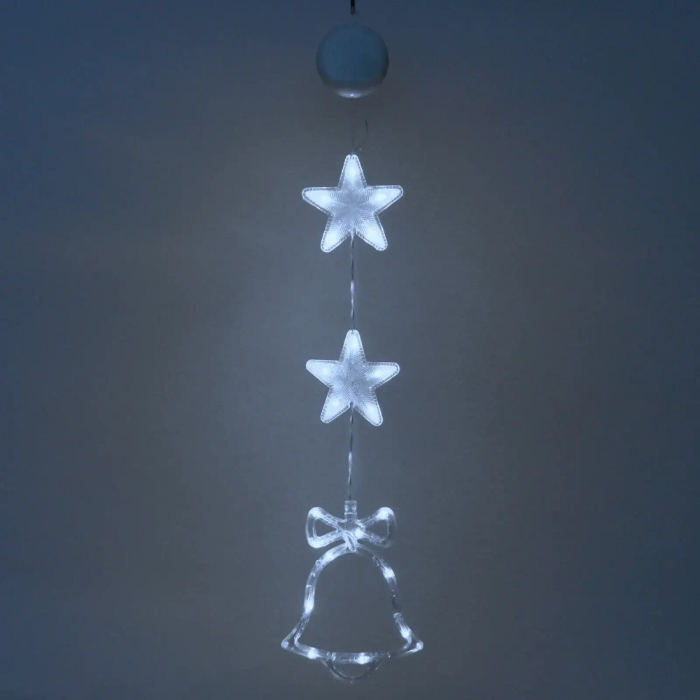 Фигура светодиодная «Колокольчик» 14*18.5 см (батарейки 3 ААА), 1 реж, Белый