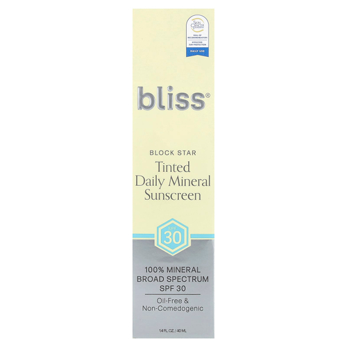 Bliss, Block Star, ежедневное солнцезащитное средство с минералами, SPF 30, 40 мл (1,4 жидк. унции)