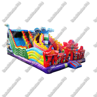 Коммерческий надувной батут "Хижина дракона", 15*8*6,3 м