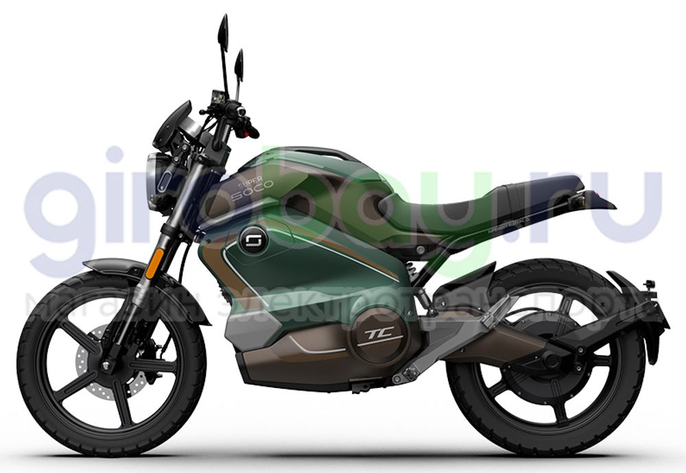 Электромотоцикл WHITE SIBERIA SUPER SOCO TC WANDERER (Зеленый) фото фото №2