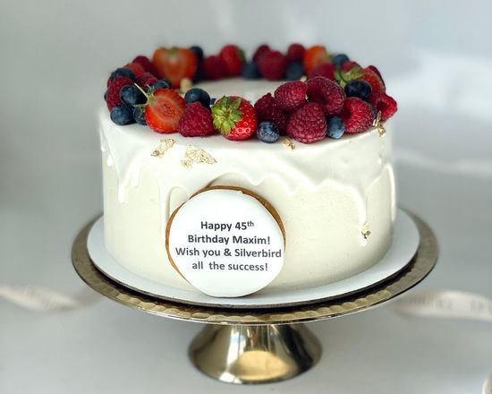 Торт с логотипом на день рождение шефа