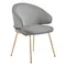 Стул Lime, серый микровелюр с золотыми ножками