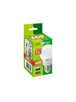 Лампа светодиодная PLED-ECO 7Вт A60 грушевидная 5000К холод. бел. E27 570лм 230В JazzWay 1033192