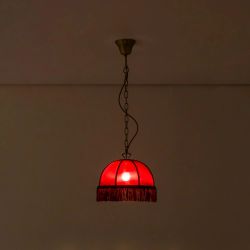 Citilux Базель CL407113 Подвесной светильник с красным абажуром
