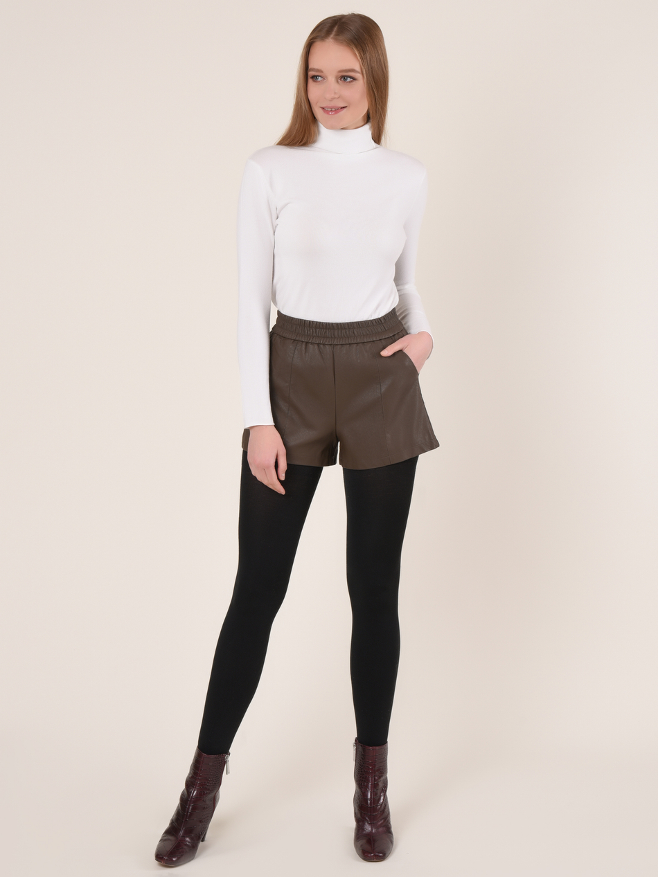 Шорты женские эко кожа