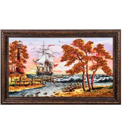 AMB-11/ 3 Картина «Красота природы» (с янтарной крошкой) 50х80см