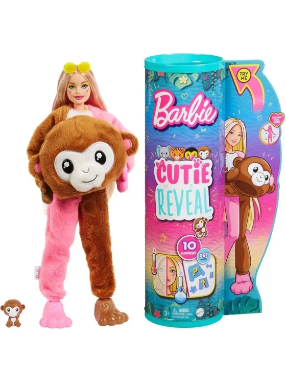 Кукла Барби Кьюти Ривл Cutie Reveal Обезьянка HKR01