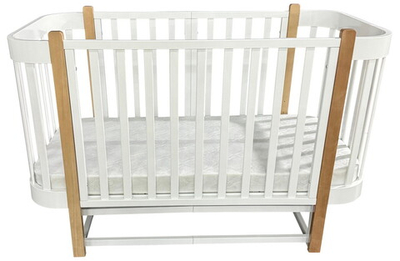 Детская кроватка Антел Nezabudka продольный маятник 3 в 1 белый/бук