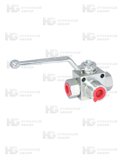 Кран трехходовой 1" с открытым центром (сталь)