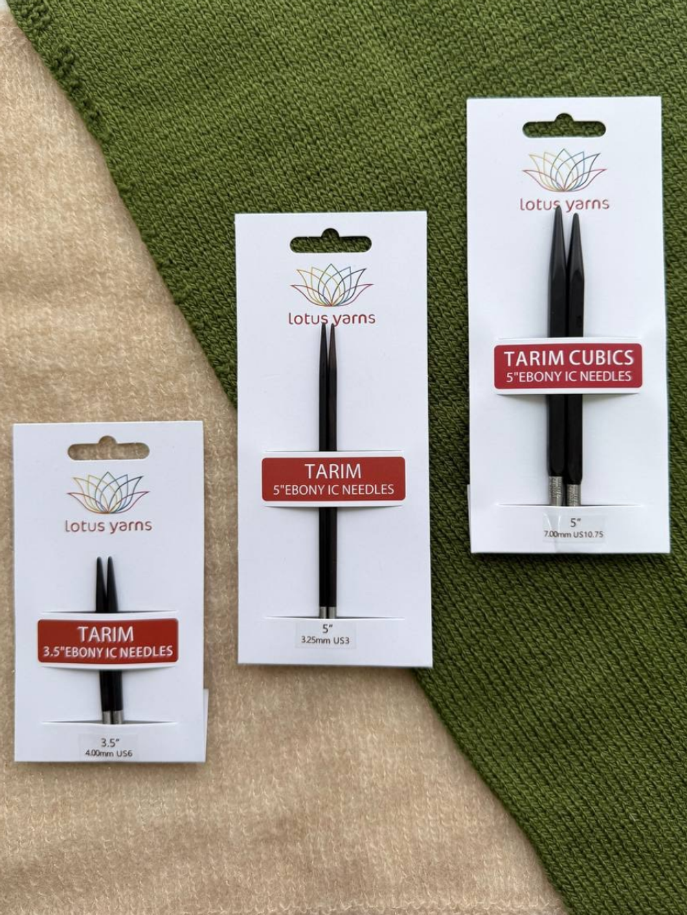 набор кубических эбеновых спиц Lotus Yarns Tarim Cubics 13 см