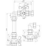 Комплект REHAU для установки теплосчетчика, вертикальный (12197571001)