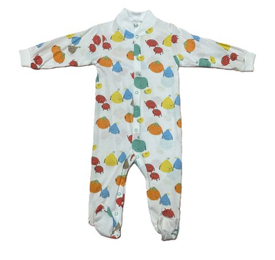 Комбинезон с закрытой ножкой на кнопках из кулирки (100% хлопок) на рост 92 см