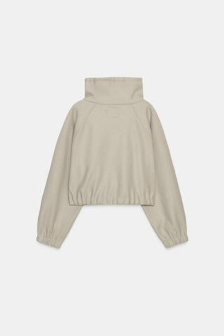 ZARA МЯГКАЯ ТОЛСТОВКА, ЗЕЛЕНЫЙ/СЕРЫЙ