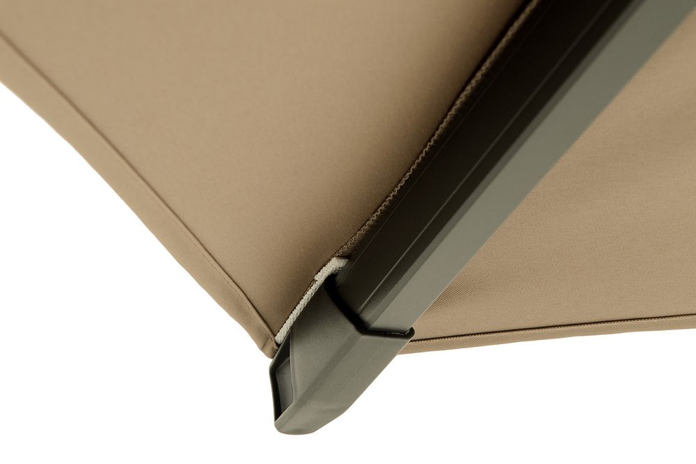 "Римини" зонт уличный 3х4м на боковой алюминиевой опоре, тент бежевый