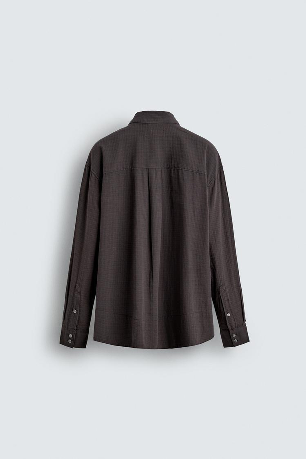 ZARА РУБАШКА RELAXED FIT В КЛЕТКУ, ЧЕРНЫЙ/КОРИЧНЕВЫЙ