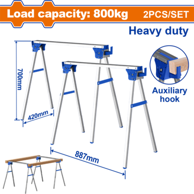 Козлы складные 2 шт, 800 кг WADFOW WDZ1515