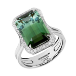 Кольцо с турмалином и бриллиантами, R0070-16/1