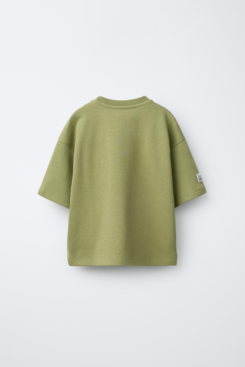 ZARA ФУТБОЛКА INTERLOCK, ЛИНЯЛЫЙ ХАКИ