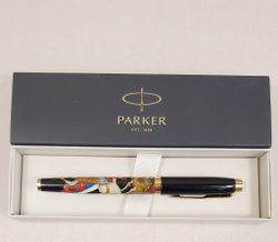 Ручка Parker перьевая "Георгий Победоносец" с колпачком с ручной росписью Палех