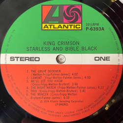 Винтажная виниловая пластинка LP King Crimson Starless And Bible Black (Japan 1980) (Obi) The Mincer