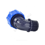 Отвод компрессионный ПЭ Дн 20х3/4"х90гр ВР Ру16 RTP (РосТурПласт) 11536