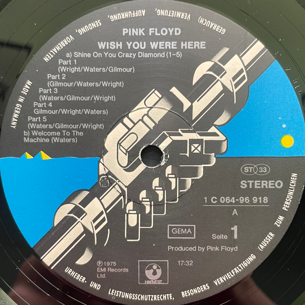 Pink Floyd ‎– Wish You Were Here (Германия 1976г.)