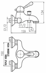 Смеситель для ванны RAV-Slezak LABE L054.5SM