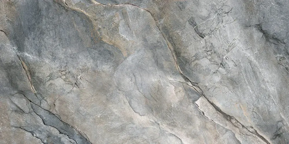 Керамогранит Alma Ceramica GFA114VLC70L Vulcano 114x57 серый лаппатированный под камень