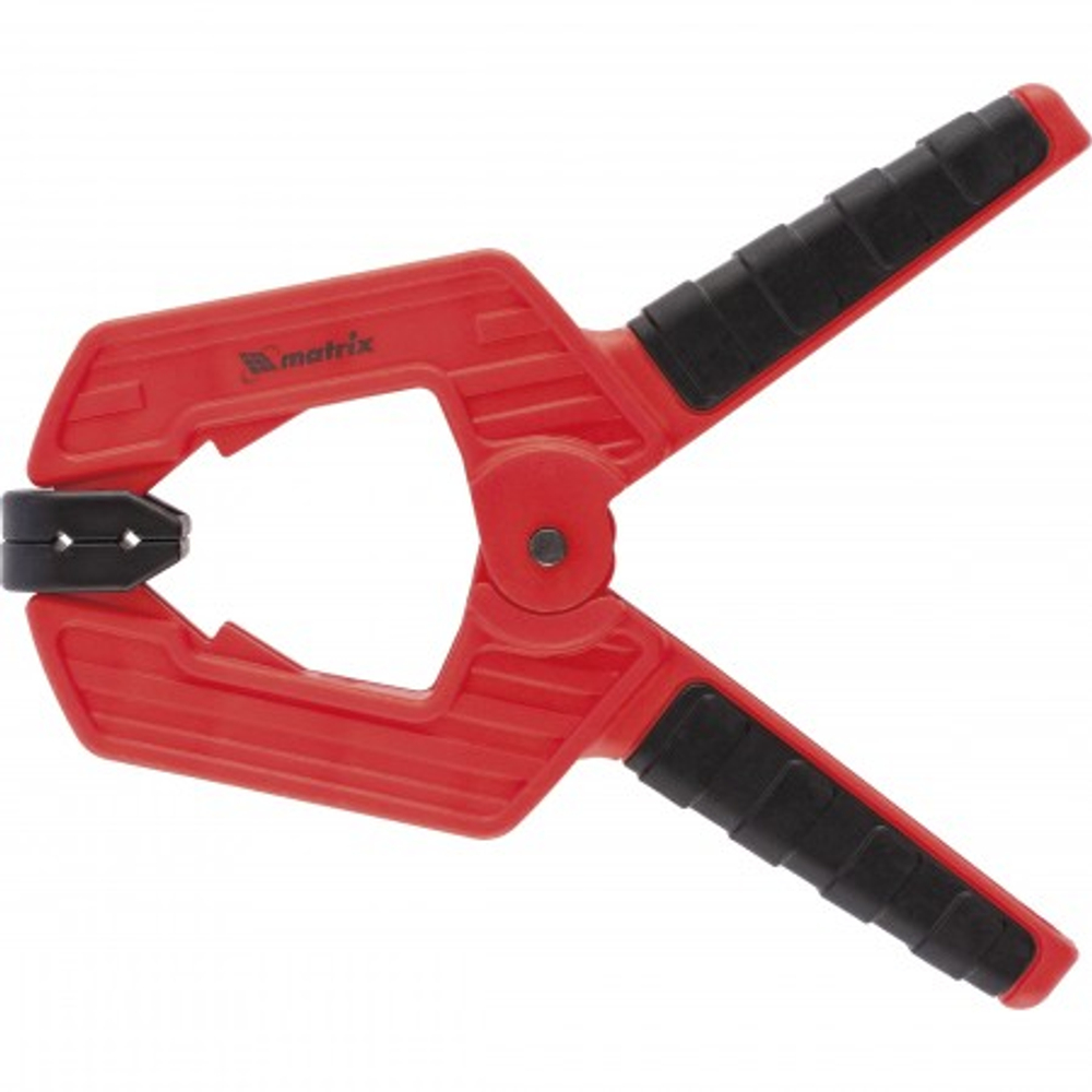 Струбцина клещеобразная, усиленная, пл. корпус, двухкомпонентные рукоятки, 4"/100 мм// Matrix