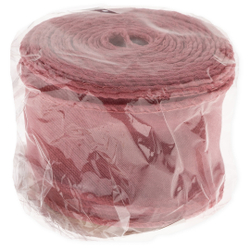 Лента декоративная (4 см*9,14 м) Органза с леской, Дымчатая роза, 1 шт.