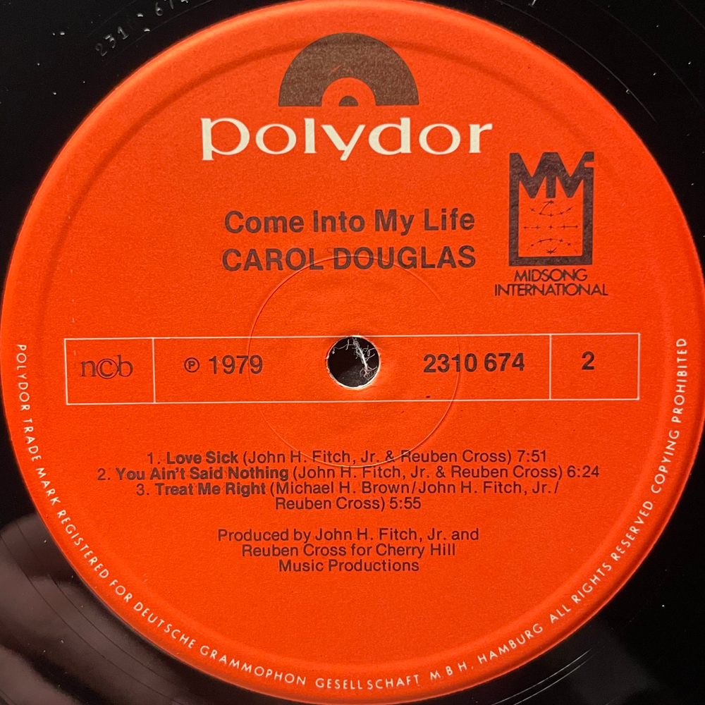 Carol Douglas ‎– Come Into My Life (Скандинавия 1979г.)