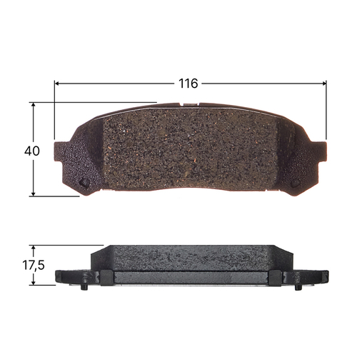 Колодки тормозные дисковые Avantech задние (противоскрипная пластина в компл.) AV443