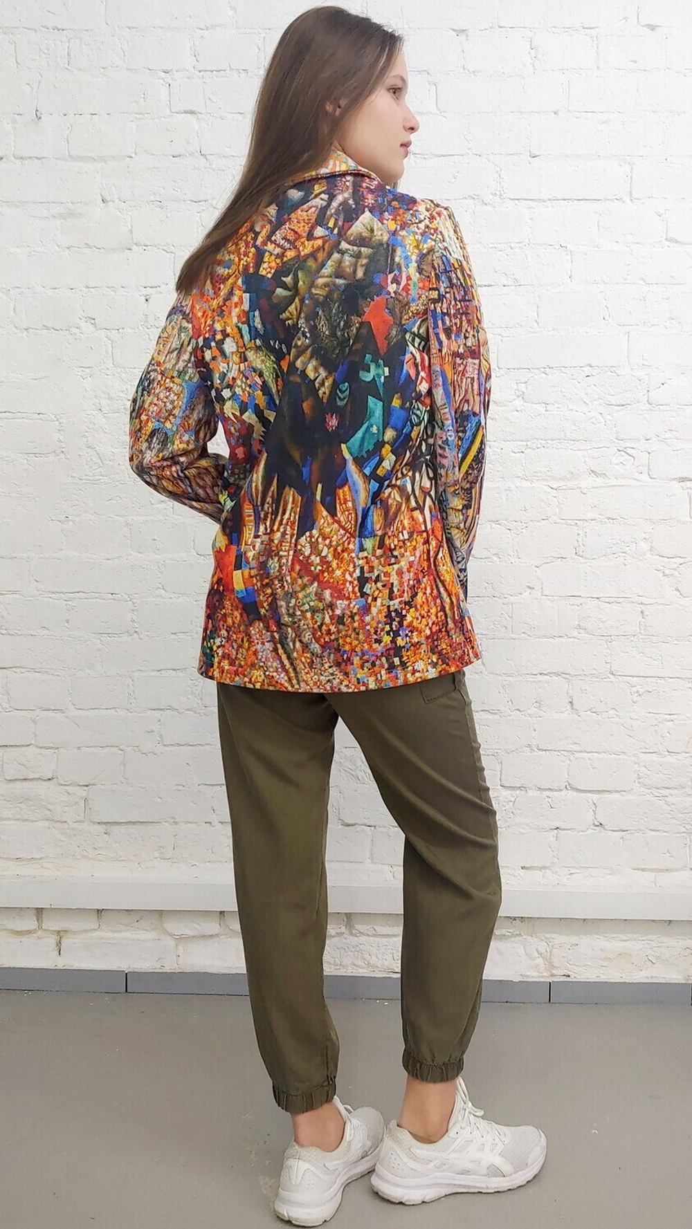 Трикотажный жакет "Формула весны", по мотивам живописного полотна Павла Филонова "Формула весны"