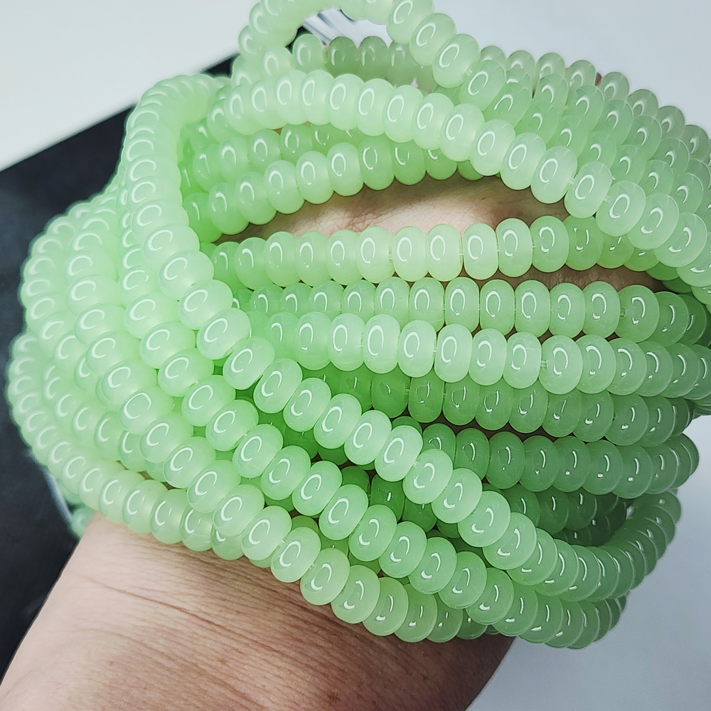 Стеклянный рондель, бусина проставка, разделитель, р-р 8×4мм, цена за набор 20 шт