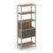 Shelf System Односекционный стеллаж пятиярусный с ящиками SN.STM-512 Дуб Табак/Антрацит/Металл Серый
