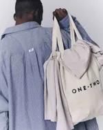 Рубашка One Two Oversized Striped Shirt Dirty-Blue