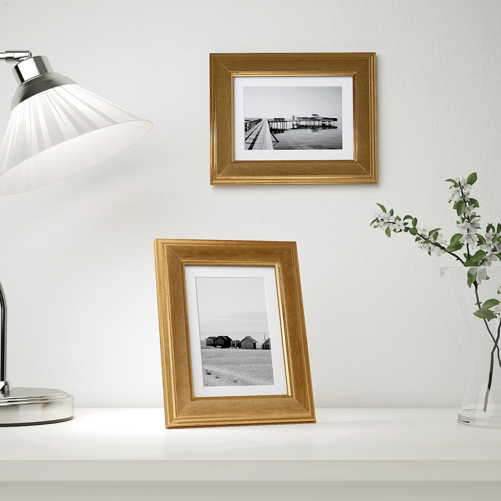 IKEA VIRSERUM  (ИКЕА ВИРСЕРУМ)  -  Рамка, золотой цвет, 13x18 см