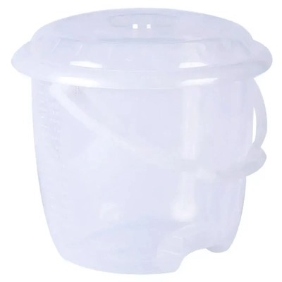 Ведро Дельфин 10л с крышкой Прозрачно-зелёный