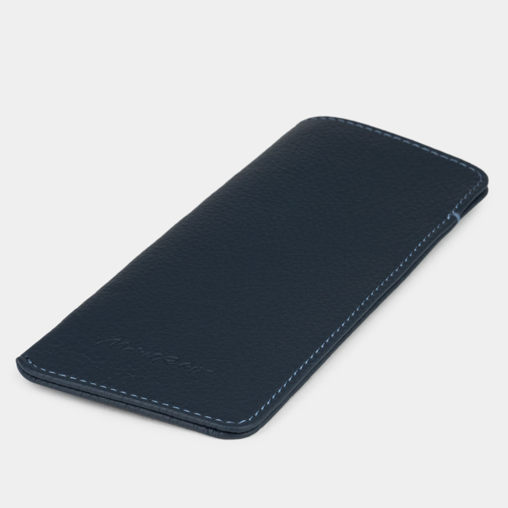 Футляр для очков Lunette из кожи теленка, цвета синий