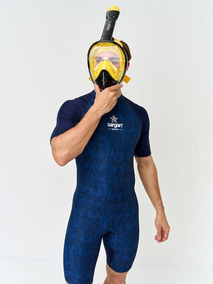 Маска полнолицевая Sargan Планета океан 2.0 черный/желтый