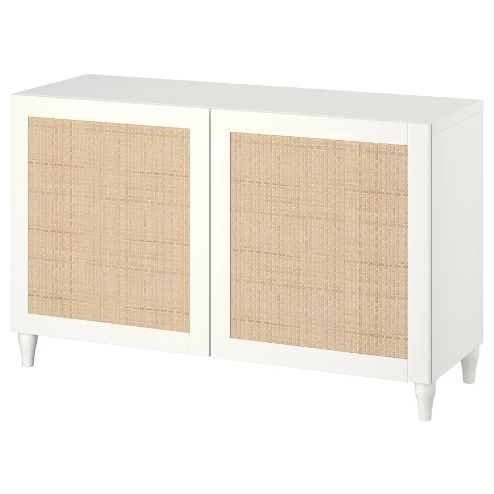 Комбинация для хранения - BESTÅ/ BESTА IKEA/ БЕСТА/БЕСТО ИКЕА, 120х74 см, белый/под беленый дуб