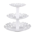 Фруктовница Мелодия 3-х ярусная (белый) (комплект 15 шт)