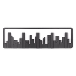 Вешалка настенная skyline, 50 см, черная, 5 крючков