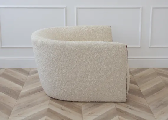 Кресло Ellipse E6.1 с кантом (молочный, букле)