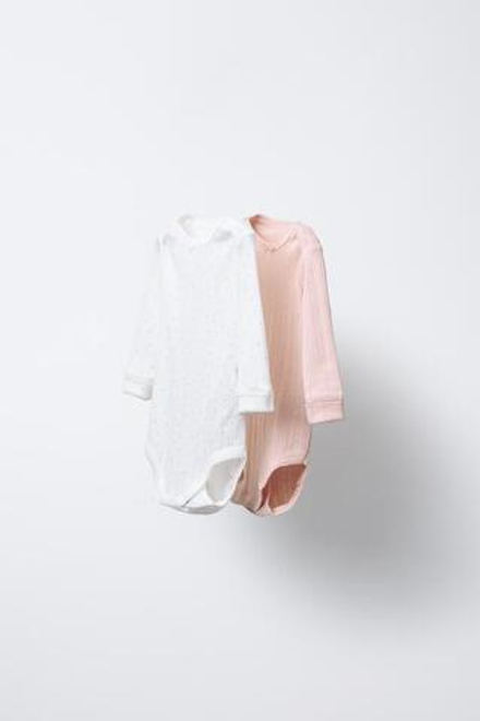 ZARA НАБОР ИЗ 2 РЕГУЛИРУЕМЫХ БОДИ, РОЗОВЫЙ