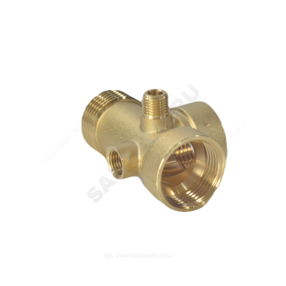 Штуцер пятивыводной латунь R5V 3x1"+2x1/4" удлиненный Джилекс 9006