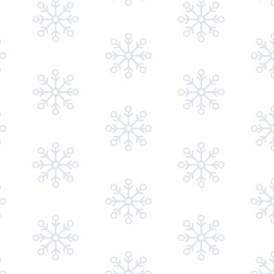 Нежно-голубые геометрические снежинки на белом фоне