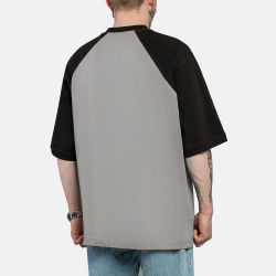 Футболка Haided MISMATCH BSBL TEE steel.grey/black