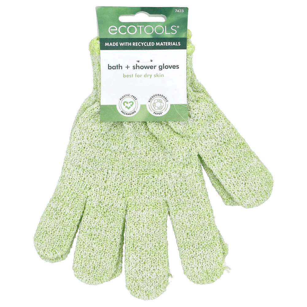 EcoTools, массажные перчатки для ванны и душа, 1 пара