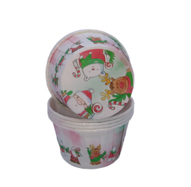 Капсула для капкейка усиленная новогодняя мишка/Санта/олень
